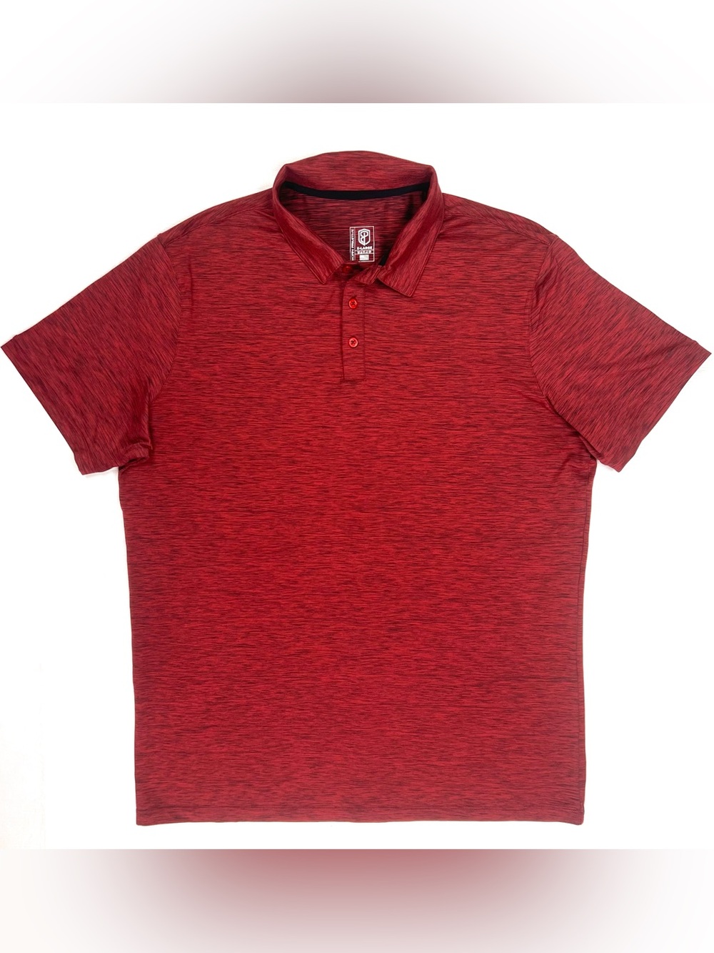 Born Primitive Polo Mens XL Heathered Red Shirt Performance Stretch Soft